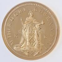 DN "Magyar aranypénzek utánveretben - Mária Terézia 2 dukát 1765" aranyozott Ag emlékérem ...