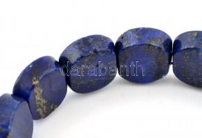 Gumírozott lapis-lazuli karkötő, szép csiszolt elemekből
