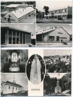 22 db MODERN fekete-fehér magyar városképes lap / 22 modern black and white Hungarian town-view postcards