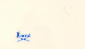 Herendi csipkebogyó mintás készlet tányér (6db), kézzel festett, jelzett, apró koásnyomokkal, d: 18,...