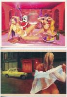 5 db MODERN motívumlap: erotikus, meztelen hölgyek / 5 modern motive postcards: erotic, nudes