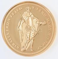 DN Magyar aranypénzek utánveretben - V. Ferdinánd dukát 1848 aranyozott Ag emlékérem tanúsítvánnyal (5,5g/0.999/25mm) T:PP