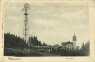 Mariánské Lázne, Marienbad; Forstwarte / forestry, windmill. Carl Otto Hayd Kunstanstalt No. 5849. (EK)