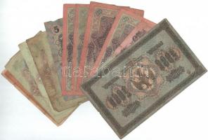Orosz Birodalom / Szocialista Szövetségi Szovjet Köztársaság 1909-1918. 12db-os vegyes bankjegy téte...