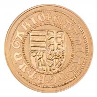 DN "Magyar aranypénzek utánveretben - Mátyás király aranyforint" aranyozott Ag emlékérem t...