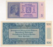 Német Harmadik Birodalom / Cseh-Morva Protektorátus 1940. 5K "SPECIMEN" perforációval + 10...
