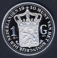 Hollandia 1910. 1G Ag nagyalakú utánverete 31,13g T:PP