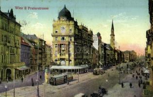 Wien, Vienna, Bécs II. Praterstrasse, trams