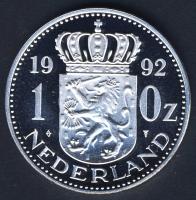 Hollandia 1992. "Beatrix" 1oz Ag emlékérem T:PP