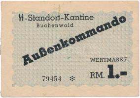 Német Harmadik Birodalom / Buchenwald 1937-1945. 1M SS-Standort-Kantine T:III  German Third Reich / Buchenwald 1937-1945. 1 Mark SS-Standort-Kantine C:F