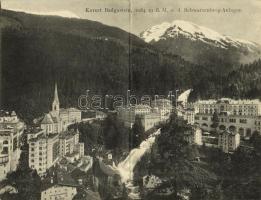 1918 Bad Gastein, Kurort Badgastein, Schwarzenberg-Anlagen / spa, foldable card (EK)