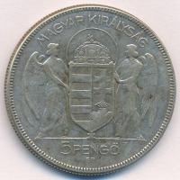 1930. 5P Ag "Horthy jobbra" T:2- Adamo P8