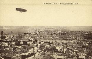 Marseille, Vue generale / general view, zeppelin airship