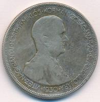 1930. 5P Ag "Horthy jobbra" T:3 patina, karcolás Adamo P8