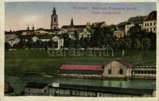 1917 Przemysl, Wybrzeze Franciszka Jozefa / Franz Josefs-Quai / quay, river bath + K.u.K. Eisenbahnregiment Brückenbaudetachement