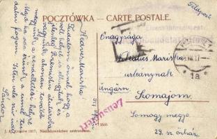 1917 Przemysl, Wybrzeze Franciszka Jozefa / Franz Josefs-Quai / quay, river bath + "K.u.K. Eise...
