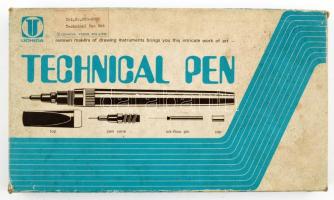 Mérnöki tuskészlet, eredeti dobozában, hiánytalan