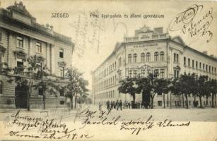 1907 Szeged, Pénzügyi palota és állami gimnázium