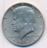 Amerikai Egyesült Államok 1964. 1/2$ Ag Kennedy T:1- kis ph.  USA 1964. 1/2 Dollar Ag Kennedy C:AU small edge error Krause KM#202