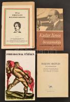 1947-1969 Vegyes propaganda nyomtatvány tétel, db:  Rákosi Mátyás (1950) és Kádár János (1969) beszámolói, Forradalmak tűzében, 48-as Országos Kultúrverseny ...stb.