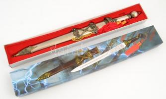 Díszkard, jó állapotban, eredeti dobozában, h: 56 cm