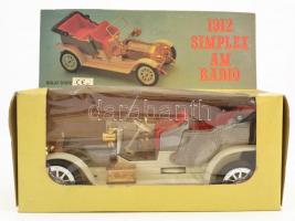 1912 Simplex am Radio elemmel működő kisautó, eredeti dobozában, jó állapotban, h: 23 cm