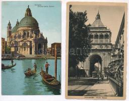 14 db RÉGI olasz városképes lap / 14 pre-1945 Italian town-view postcards