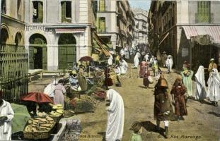Alger, Algiers; Place Randon, Rue Marengo / street, market, vendors