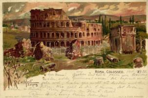 1901 Roma, Rome; Colosseo / Colosseum. litho s: Raff. Carloforti (EK)