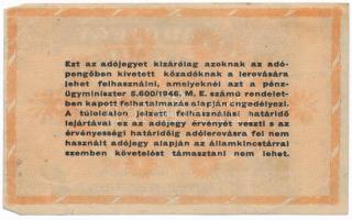 1946. 100.000.000AP látványosan elcsúszott nyomat T:III