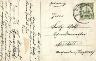 Züchtigung eines Eingeborenen / punishment of a native, African soldiers (Rb)