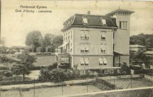 Lausanne, Quai dOuchy, Pensionnat Cyrano / boarding house (fl)