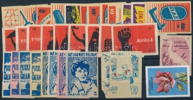 Vegyes gyufacímke tétel 4 db stecklapon