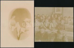 cca 1900 Női öltözetek, 7 db fotó, 18×12 cm