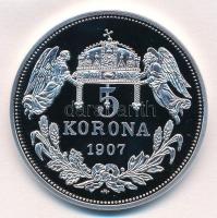 DN "Magyarok Krónikája - Gesta Hungarorum / 1907 5 korona" ezüstözött, multicolor Cu emlék...