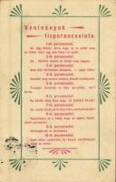 1901 Vénleányok tízparancsolata. Humoros lap / Ten Commandments of old maids, humour