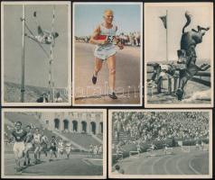 1932 Egy olimpia képei, 11 db nyomtatvány, hátoldalon német nyelvű leírással