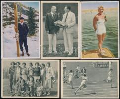 1932 Egy olimpia képei, 11 db nyomtatvány, hátoldalon német nyelvű leírással