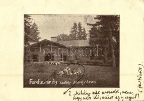 1935 Abaújvár, Ferdinandy kastély. Rajta Ferdinandy Mihály levele (EB)
