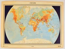 6 db domború műanyag szemléltető  térkép (Szombathely és környéke, a Föld felszíne, Balaton, stb.), ...