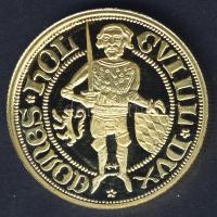 Hollandia 1300-as második fele 1Fl Au V.Vilmos aranyozott Ag utánverete 10g T:PP
