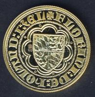 Hollandia 1300-as második fele 1Fl Au V.Vilmos aranyozott Ag utánverete 10g T:PP