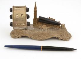 Venezia asztali, naptáros, régi tolltartó, 16×8 cm