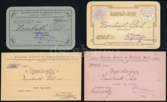 A Magyar Vasúti és Hajózási Klub évkönyve 1906. Bp., 1906. Thália. 147p. + 34p (reklámok) + 4 db Mag...