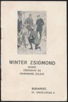 cca 1910 Winter Zsigmond férfiruha üzlet 2 db képes reklám nyomtatvány