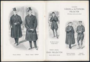 1910 Várady Béla férfi divat tájékoztató képes kiadvány. 8p