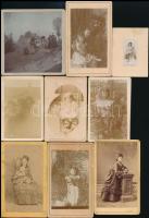cca 1870-1900 17 db kb vizitkártya méretű fotó