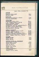 1928, 1970 Richmond Parkhotel Karlsbad + Hotel Unicornis étlapja