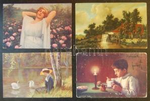 Háború előtti motívum képeslapok 410 db-os tétel benne sok Stengel, művésze