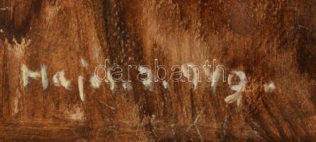 Hajós jelzéssel: Kucsmás férfi 1949. Olaj, karton, 49×38 cm